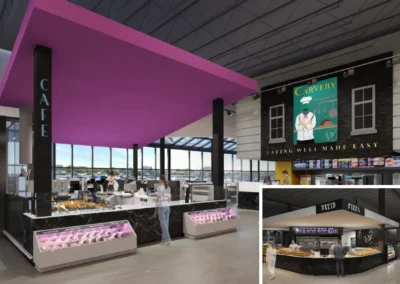 Visual Design Development – Preparing design options using realistic renderings allows clients and stakeholders to clearly visualize the design intent before construction. It also highlights constructability, feasibility and brand alignment, reducing costly changes and ensuring a cohesive outcome.